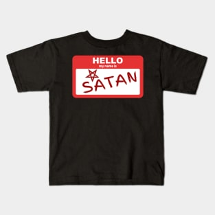 Hello My Name Is Satan Kids T-Shirt